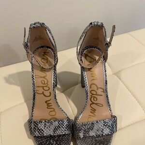 Sam Edelman snake skin chunk heels